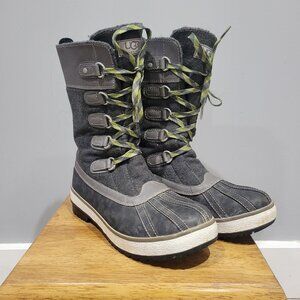 UGG Baroness Mid Women’s Winter Snow Boots Size 7 Waterproof Charcoal Lace up